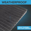Rubber threshold ramp weatherproof and durable