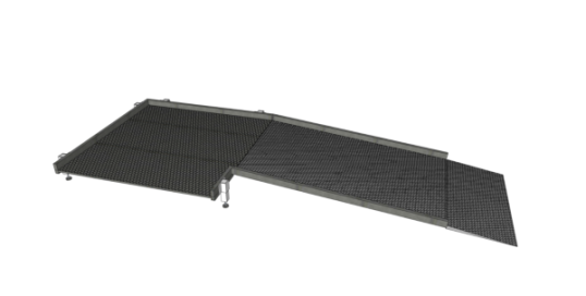 Technical drawing of modular wheelchair ramp 