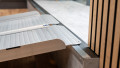 economy folding ramp resting on step, close up of rest on connection