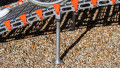 Close up of rollAble Ramp adjustable support legs