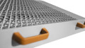 Handles on mesh surface twisty folding van ramp 