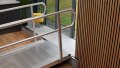 Wheelchair ramp with handrails