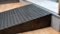 pair of rubber threshold ramps close up