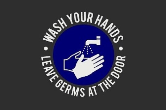Safety Mats - Wash Hands Reminder Mat Grey 