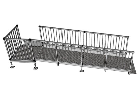 4m modular kit with balustrade handrails