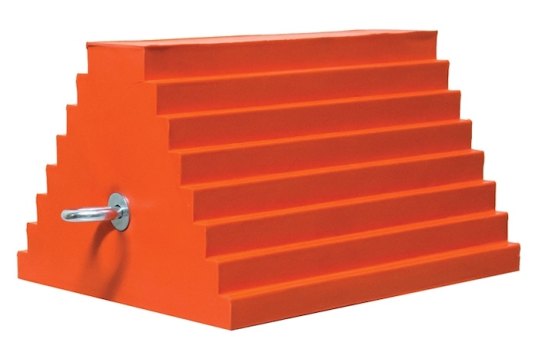 Checkers wheel chock orange