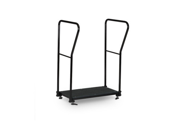 Standard half step with dual handrails