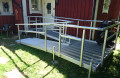 Modular ramp being assembled 