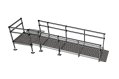 Modular wheelchair ramp with handrails 