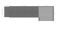 Aluminium Modular Ramp Kit with Platform, Without Handrails - 900mm x 2500mm ramp section