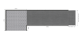 Aluminium Modular Ramp Kit with Platform, Without Handrails - 900mm x 2500mm ramp section
