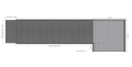Measurements of left turn modular ramp 3000mm long 