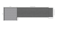 Aluminium Modular Ramp Kit with Platform, Without Handrails - 900mm x 3000mm ramp section