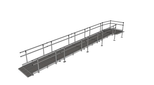 8400mm modular ramp fully assembled 