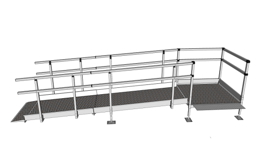 Fully assembled modular ramp system 