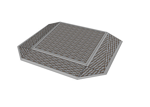 Miniramp kit with 3 sides 90mm x 160mm high