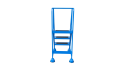 Step Ladder with Platform and Handrails - 3 Steps - Assembled