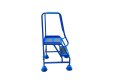 Mobile blue small ladder for working at heights