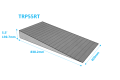 Rubber threshold ramp TRP55RT 5.5/139.7mm High 400mm wide 838.2mm deep 14.8kg)