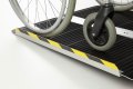 Unfolded portable wheelchair ramp black 