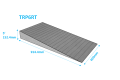 Rubber threshold ramp TRP6RT 6/152.4mm High 400mm wide 914.4mm deep 17.2kg)