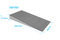 Rubber threshold ramp TRP7RT 7/177.8mm High 400mm wide 1066.8mm deep 24.5kg)
