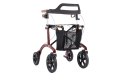 Height adjustable wide bariatric rollator 