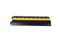 1 channel heavy duty cable protector black and yellow with open hinge lid interlocking design 