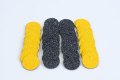 Black and yellow anti-slip discs 