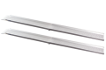 Pair of folding wheelchair channel ramps featuring the new low-profile edges