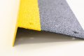 Black and yellow anti-slip stair tread