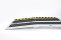 Unfolded wheelchair ramp