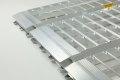 extra wide loading ramps on white background folded up