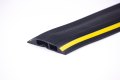 2 channel cable protector with yellow safety stripes