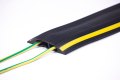 2 channel rubber cable protector with cables