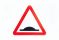 Speed bump warning sign