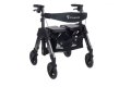 Wide black folding rollator with bag