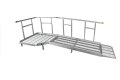 Aluminium modular ramp with handrails 