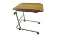 Adjustable over bed table on wheels