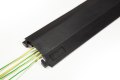 Black rubber cable protector with cables