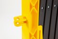 Plastic Expandable Barrier on Wheels Black & Yellow (Expands up to 3.5m)