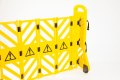Yellow expandable safety barrier 