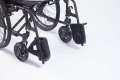 Swing away leg rests on the manual wheelchair 