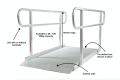 Wheelchair Ramp Kit With Handrails 3ft - 8ft