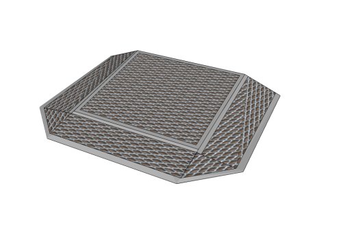 Miniramp kit with 3 sides 90mm x 160mm high 