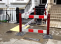 Trench cover on pavement