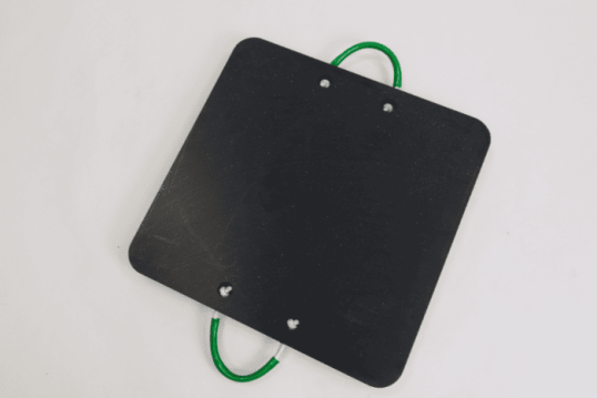 Recycled outrigger pad with handles