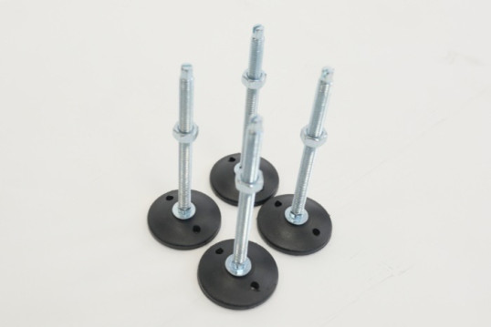 Adjustable feet for the half step with pre-drilled holes