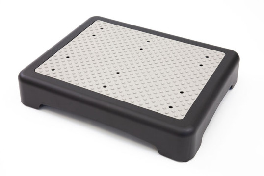 Outdoor Half Step - Black Base with Grey Step Panel