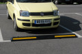 Wheel stop marking out car parking bay 